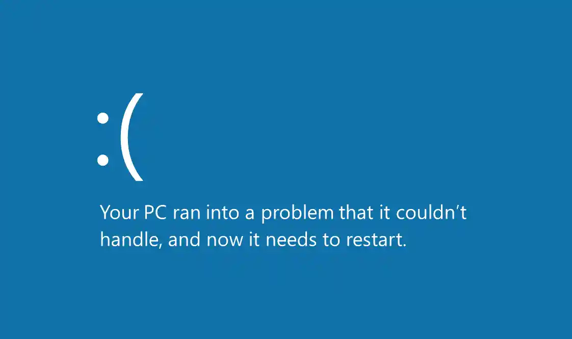 Windows BSOD blå skærm